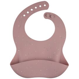 Нагрудничок Canpol babies DOTS силіконовий з кишенькою, рожевий (51/029_pin)