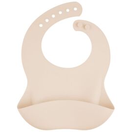 Нагрудничок Canpol babies силіконовий з кишенькою, кремовий (51/030_cre)