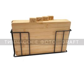 Разделочная доска Ardesto Midori 4шт, 30 х 5.6 х 20.3 см, бамбук, метал (AR1430BA)