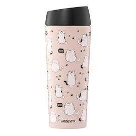 Термокружка Ardesto Coffee Time Cats 450мл, нержавіюча сталь, коричневий (AR2645FC)