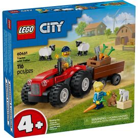 Конструктор LEGO City Красный фермерский трактор с прицепом и овцами (60461)