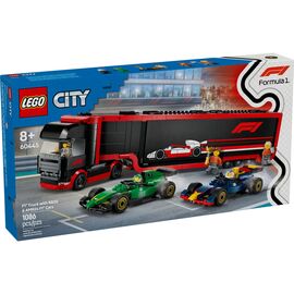 Конструктор LEGO City Грузовик F1 с автомобилями RB20 и AMR24 (60445)