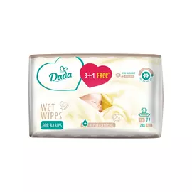 Дитячі вологі серветки Dada 3+1 з екстрактом ромашки (4 х 72 шт.) (4820174980863)