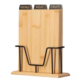 Разделочная доска Ardesto Midori 3шт, 23.5 х 7.5 х 27 см, бамбук, метал (AR1427BM)