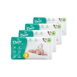 Подгузники Dada Extra Soft Размер 3 MIDI (4-9 кг) 4 упаковки по 50 шт (200 шт) (4820174989545)