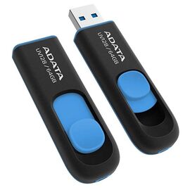 USB флеш накопичувач ADATA 64Gb UV128 black-blue USB 3.0 (AUV128-64G-RBE)