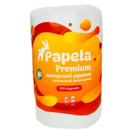 Бумажные полотенца Papela Premium 2 слоя 250 отрывов 1 рулон (4820270940105)