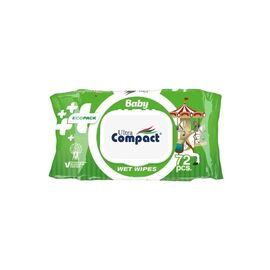 Детские влажные салфетки Ultra Compact Ecopack з клапаном 3 пачки по 72 шт. (2000064264545)