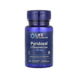 Витамин Life Extension Пиридоксаль 5''-фосфат, Витамин B6, 100 мг, Pyridoxal 5''-Phosphate Caps, 6 (LEX-12176)