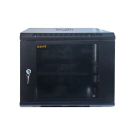 Шкаф настенный GEAR 9U 19'' 600x600x450 мм, + полка 19", black (GWMSN-9U-600-600)