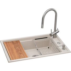Мойка кухонная GRANADO Royal Estella terra (+ подрібнювач Algar 1000 + змішувач Ferrol inox + дозатор Redondo inox + ко (ksg0303)