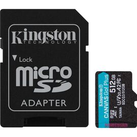 Карта памяти Kingston 512GB microSDXC class 10 UHS-I U3 A2 Canvas Go Plus (SDCG3/512GB)