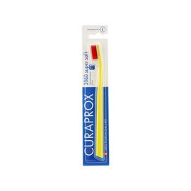 Зубная щетка Curaprox CS 3960 Super Soft Супермягкая D 0.12 мм Желтая с красной щетиной (CS 3960-05)
