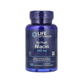 Витаминно-минеральный комплекс Life Extension Ниацин, Витамин В3, 640 мг, No Flush Niacin, 100 капсул (LEX-37310)