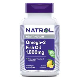 Вітамінно-мінеральний комплекс Natrol Омега-3 Риб'ячий Жир, 1000 мг, Omega-3 Fish Oil, 90 желатинових капсул (NTL00928)