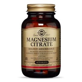 Минералы Solgar Цитрат магния, Magnesium citrate, 60 таблеток (SOL-59204)