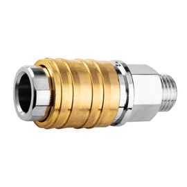Коннектор для шланга Neo Tools муфта быстросъемная пневматическая, 1/4", 16бар, нержавеющая сталь, латунь (12-635)
