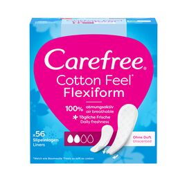 Ежедневные прокладки Carefree Cotton Feel Flexiform Без аромата 56 шт. (3574661482194)
