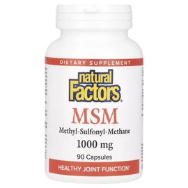 Витаминно-минеральный комплекс Natural Factors МСМ, 1000 мг, MSM, 60 вегетарианских капсул (NFS-02652)