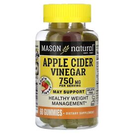 Витаминно-минеральный комплекс Mason Natural Яблочный уксус, 250 мг, Apple Cider Vinegar, 60 жевательных конфет (MAV18345)
