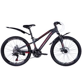 Велосипед Formula 24" Blackwood 1.0 AM DD рама-12,5" Al чорно-червоний 2024 (OPS-FR-24-402)