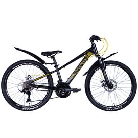 Велосипед Discovery 24" Qube DD рама-11,5" Al чорно-жовтий 2024 (OPS-DIS-24-339)