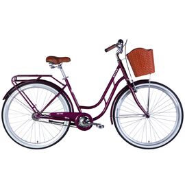 Велосипед Dorozhnik 28" Retro Velosteel рама-19" малиновий 2025 (OPS-D-28-432)