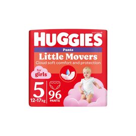 Підгузки Huggies Little Movers/Pants 5 (12-17 кг) для дівчаток 96 шт (5029054568170)
