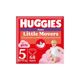 Підгузки Huggies Little Movers/Pants 5 (12-17 кг) Box для дівчаток 68 шт (5029053564111)