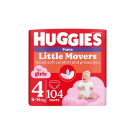 Подгузники Huggies Little Movers/Pants 4 M-Pack 9-14 кг для девочек 104 шт (5029054568095)