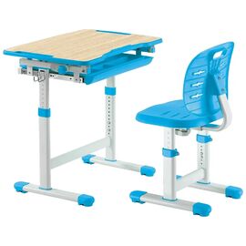 Парта со стулом FunDesk Piccolino III Blue-w