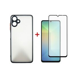 Чехол для мобильного телефона Dengos Kit Samsung Galaxy A06 case Matte + glass (Black) (DG-KM-126)