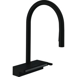 Смеситель Hansgrohe Aquno Select M81 , 22 см , чорний матовий (73837670)