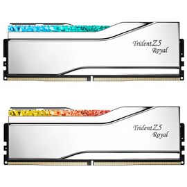 Модуль памяти для компьютера DDR5 32GB (2x16GB) 7200 MHz Trident Z5 Royal Silver G.Skill (F5-7200J3445G16GX2-TR5S)