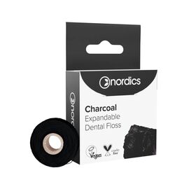 Зубна нитка Nordics З активованим вугіллям 30 м (3800500324975)