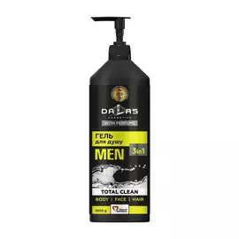 Гель для душа Dalas Total Clean 3 в 1 для мужчин 1000 г (4260637721280)