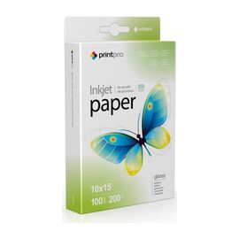 Фотопапір PrintPro 10x15 200г glossy, 100с (PGE2001004R_OEM)