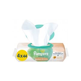 Детские влажные салфетки Pampers Harmonie Protect&Care с календулой 4 пачки х 44 шт (8700216250580)