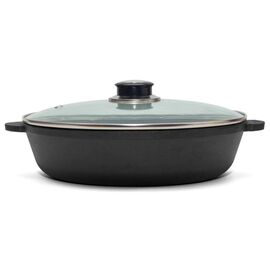 Сковорода Brizoll Monolith чавунна зі скляною кришкою 240х60 мм (M2460U-6)