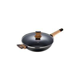 Сотейник Bergner Earth black з кришкою та довгим руків'ям 28 см (BG-34628-BK)