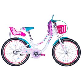Велосипед Formula 20" Flower Premium рама-10" St білий з рожевим та бірюзовим 2025 (OPS-FRK-20-224)