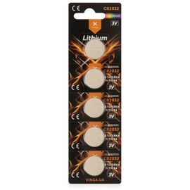 Батарейка CR2032 Lithium 5pcs Blister Vinga (VJLBCR20325)