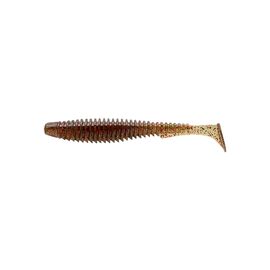 Силикон рыболовный FishUP U-Shad 3.5" 045 - Green Pumpkin/Red&Black (8шт/уп) (1864.09.57)