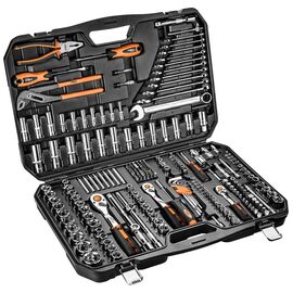 Набор инструментов Neo Tools 233шт, 1/2", 1/4", 3/8", CrV, кейс (10-078)