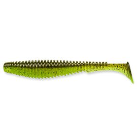 Силикон рыболовный FishUP U-Shad 3" 204 - Green Pumpkin/Chartreuse (9шт/уп) (1864.15.15)
