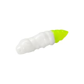 Силикон рыболовный FishUP Pupa 1.5" 131 - White/Hot Chartreuse, cheese taste (8шт/уп) (1864.07.76)