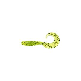 Силикон рыболовный FishUP Fancy Grub 2" 055 - Chartreuse/Black (10шт/уп) (1862.00.57)