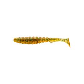 Силикон рыболовный FishUP U-Shad 4" 036 - Caramel/Green&Black (8шт/уп) (1862.03.10)
