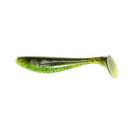 Силікон рибальський FishUP Wizzle Shad 5" 204 - Green Pumpkin/Chartreuse (4шт/уп) (1862.00.44)