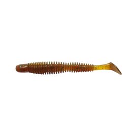 Силикон рыболовный Reins Bubbling Shad 4" 565 Motor Oil Green Flake (8 шт/уп.) (1552.03.49)